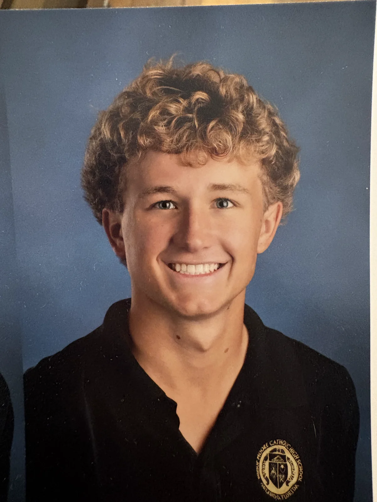 Peter Sirianni's school portrait in a Bishop Moore Catholic High School polo